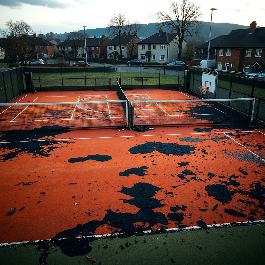 Police investigate fire at local tennis and basketball courts